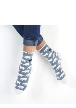 Discount H.I.S Socken 1X Jeans-Meliert, 1X Grau-Meliert, 1X Rot