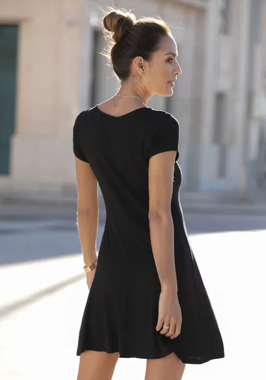 LASCANA Sommerkleid Schwarz