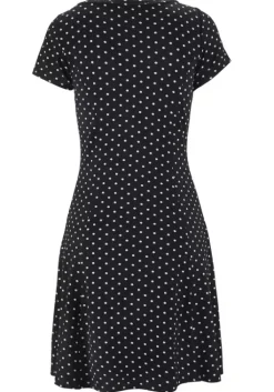 Best Beachtime Sommerkleid Schwarz-Weis-Gepunktet