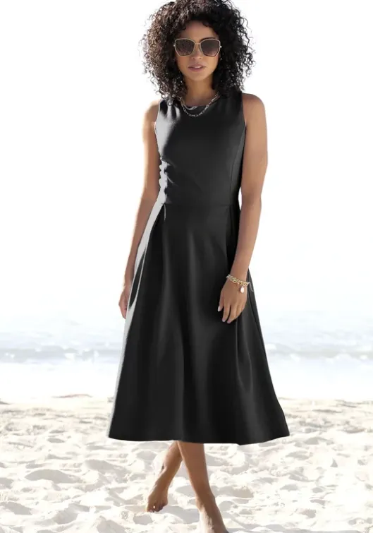Best Beachtime Sommerkleid Schwarz