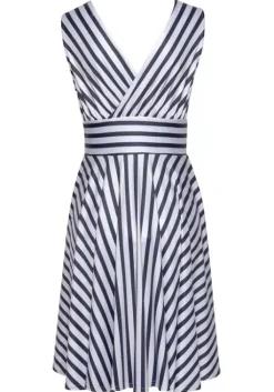 Best LASCANA Sommerkleid Marine-Weis-Gestreift