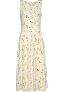 Clearance Beachtime Sommerkleid Gelb-Creme-Bedruckt