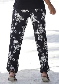 New LASCANA Strandhose Schwarz-Creme