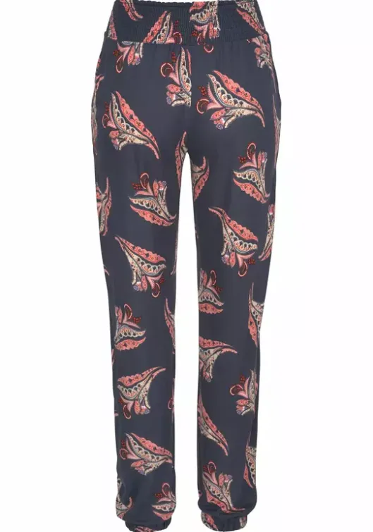 Outlet LASCANA Strandhose Marine-Rose-Bedruckt