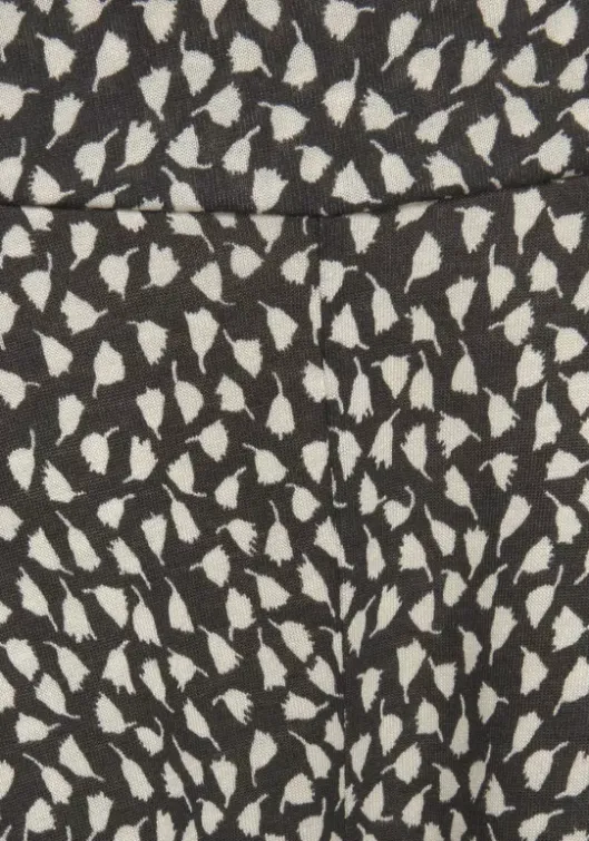 s.Oliver Strandhose Schwarz-Creme-Bedruckt
