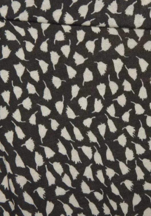s.Oliver Strandhose Schwarz-Creme-Bedruckt
