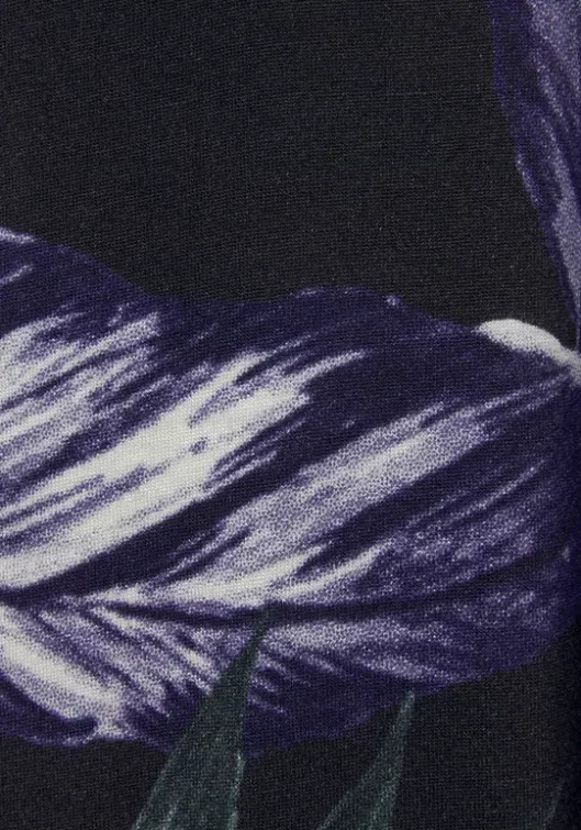 LASCANA Strandkleid Schwarz Bedruckt