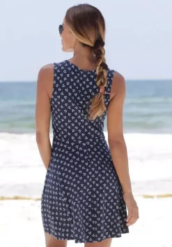 Discount Beachtime Strandkleid Marine-Weis