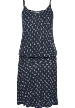 Discount Beachtime Strandkleid Blau-Weis-Bedruckt