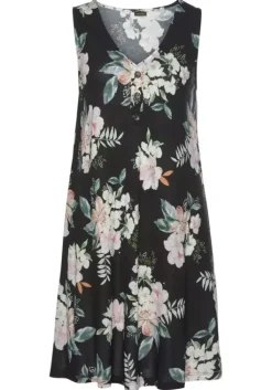 Hot LASCANA Strandkleid Schwarz-Bedruckt