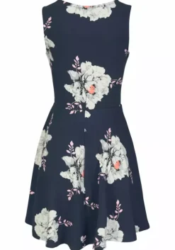 Sale Beachtime Strandkleid Blau-Geblumt