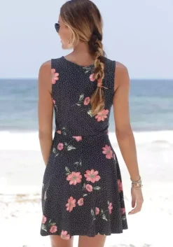 Hot Beachtime Strandkleid Schwarz-Rot
