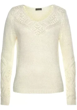 LASCANA Strandpullover Creme