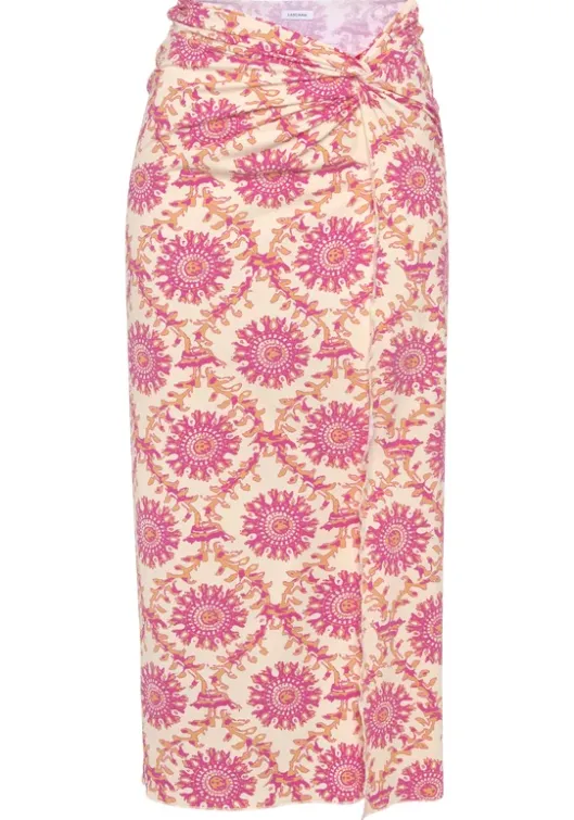 Discount LASCANA Strandrock Orange-Pink Bedruckt