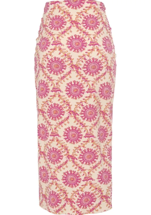Discount LASCANA Strandrock Orange-Pink Bedruckt