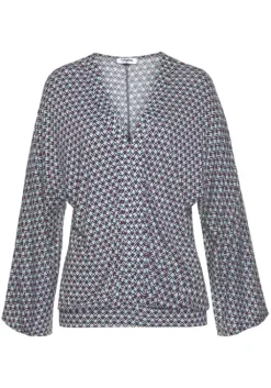 Online Buffalo Strandshirt Turkis-Rot-Bedruckt