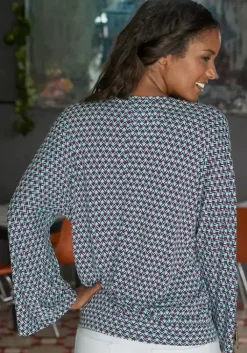 Online Buffalo Strandshirt Turkis-Rot-Bedruckt