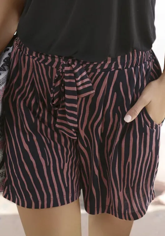 LASCANA Strandshorts Schwarz-Terra-Bedruckt