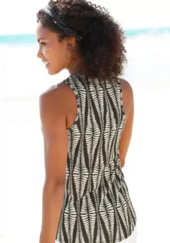 Discount LASCANA Strandtop Schwarz-Sand-Bedruckt