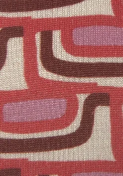 Outlet Vivance Strandtop Beige-Rot Bedruckt