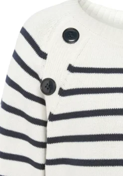 Online Vivance Streifenpullover Weis-Marine