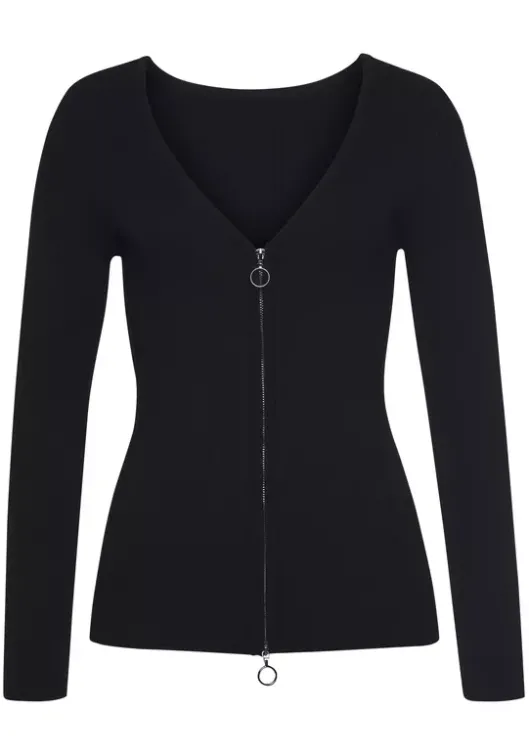 Outlet LASCANA Strickjacke Schwarz