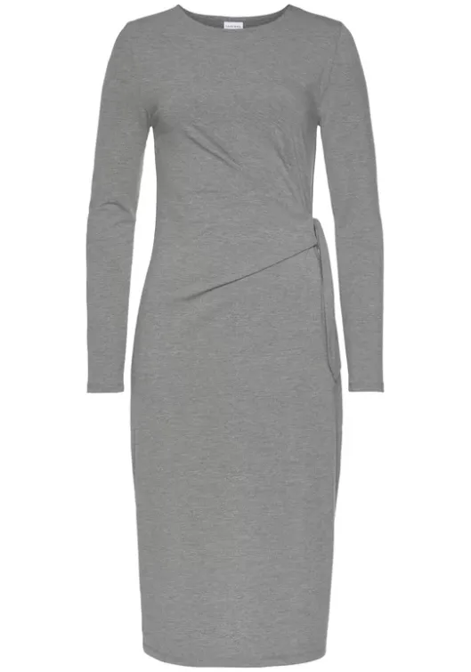Outlet LASCANA Strickkleid Dunkelgrau-Meliert