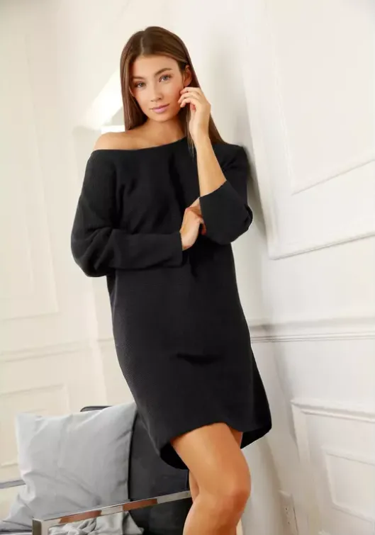 New LASCANA Strickkleid Schwarz