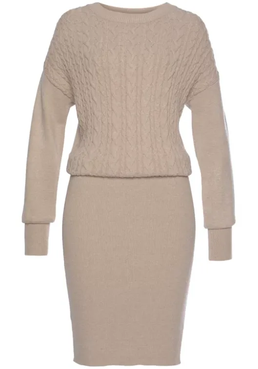 Hot LASCANA Strickkleid Beige