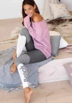 Sale Bench. Strickleggings Anthrazit-Grau-Weis