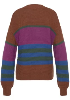 Outlet LASCANA Strickpullover Braun Gestreift