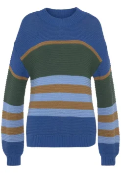 Online LASCANA Strickpullover Blau Gestreift