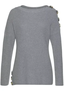 Sale LASCANA Strickpullover Hellgrau-Meliert