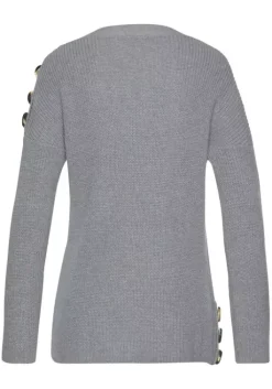 Sale LASCANA Strickpullover Hellgrau-Meliert