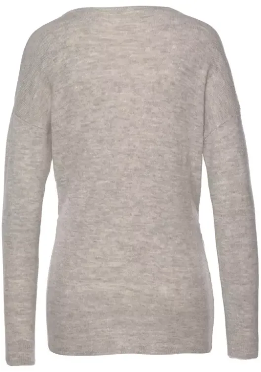 Online LASCANA Strickpullover Beige-Meliert