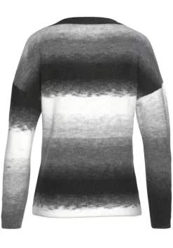 Hot Vivance Strickpullover Schwarz-Weis-Grau