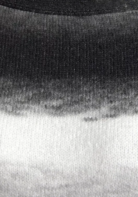 Hot Vivance Strickpullover Schwarz-Weis-Grau
