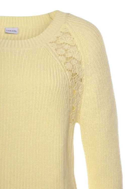 Online LASCANA Strickpullover Sonnengelb