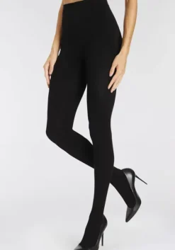 LASCANA Strickstrumpfhose 2X Schwarz