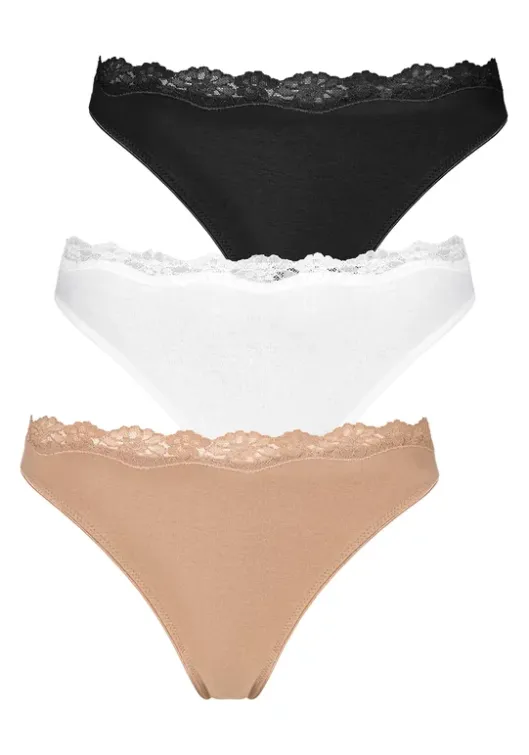 Outlet LASCANA String Beige, Schwarz, Weis