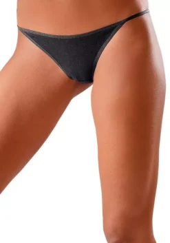 Discount LASCANA String Taupe, Schwarz, Creme