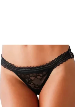 Hot petite fleur gold String-Ouvert Schwarz