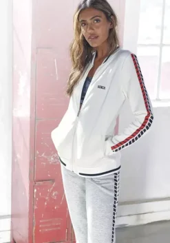 Online Bench. Sweatjacke Offwhite-Ecru-Altweis
