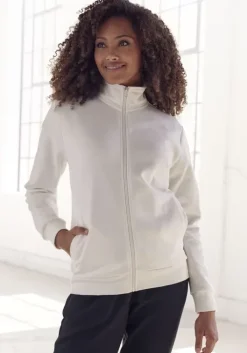 Discount Bench. Sweatjacke"-Loungejacke" Weis