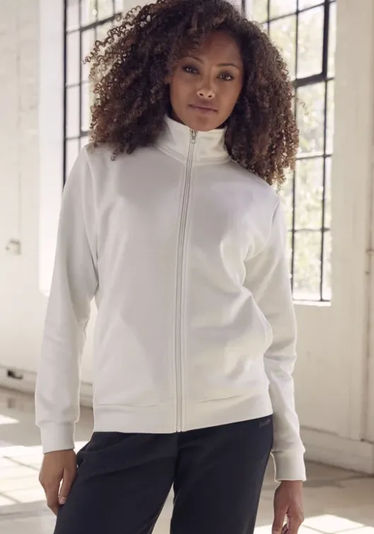 Discount Bench. Sweatjacke"-Loungejacke" Weis