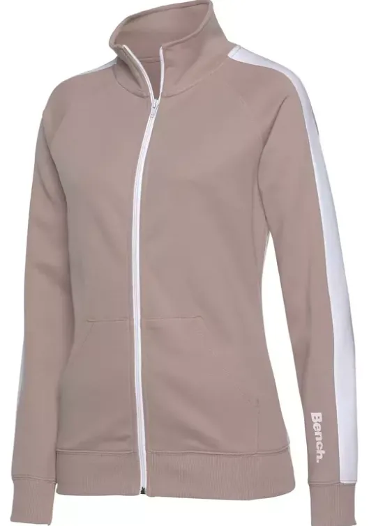 Online Bench. Sweatjacke"-Loungejacke" Beige-Weis