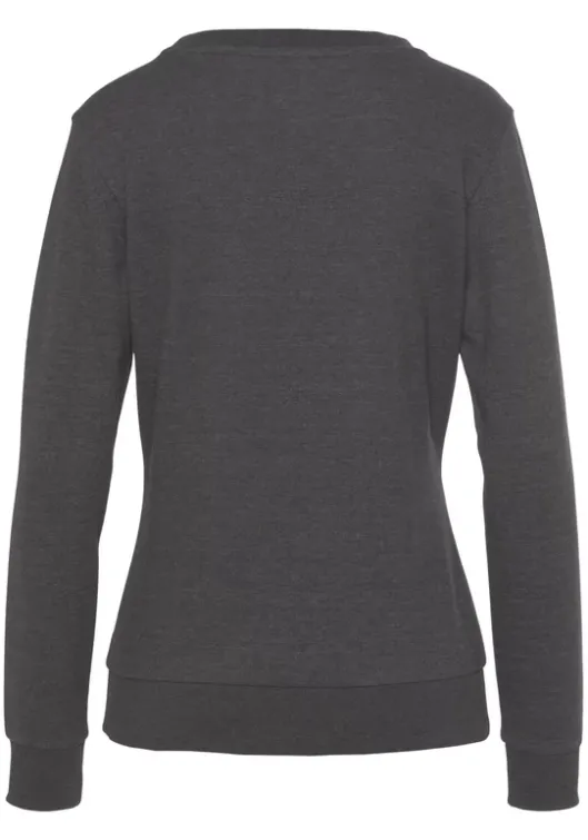 Discount Bench. Sweatshirt"-Loungeshirt" Anthrazit Meliert
