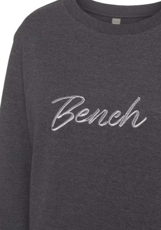 Discount Bench. Sweatshirt"-Loungeshirt" Anthrazit Meliert