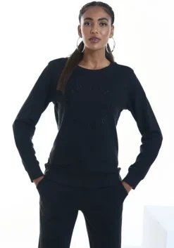 Bench. Sweatshirt"Mit Logostickerei" Schwarz