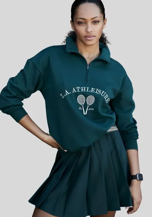 Sale LASCANA ACTIVE Sweatshirt"Tennis" Grun